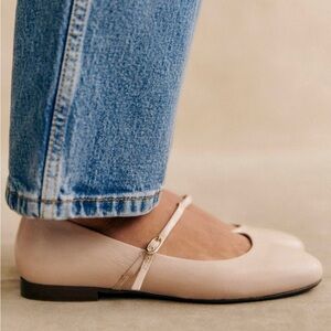 Sezane Méline Low Ballerinas Patent Light Pink - Size 7